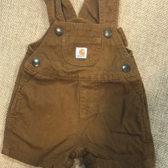 Carhartt Brown Overalls Sturdy Cotton Adjustable Straps - Picture 1 of 2